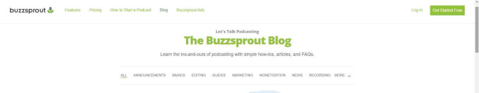 The Buzzsprout Blog - Header image