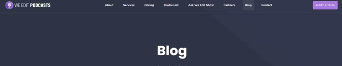 We Edit Podcasts blog - Header image