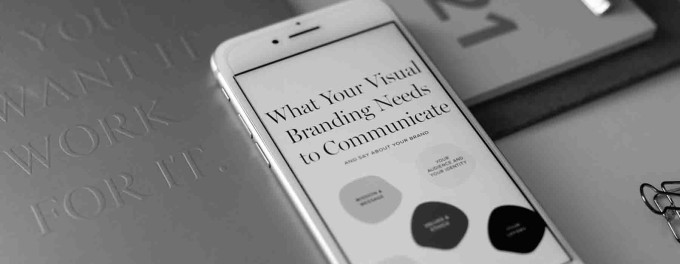 Smartphone highlighting visual branding as something to be added to your podcast marketing checklist