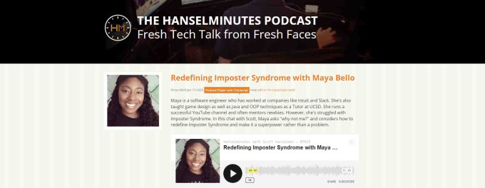 Screenshot of the Hanselminutes podcast description