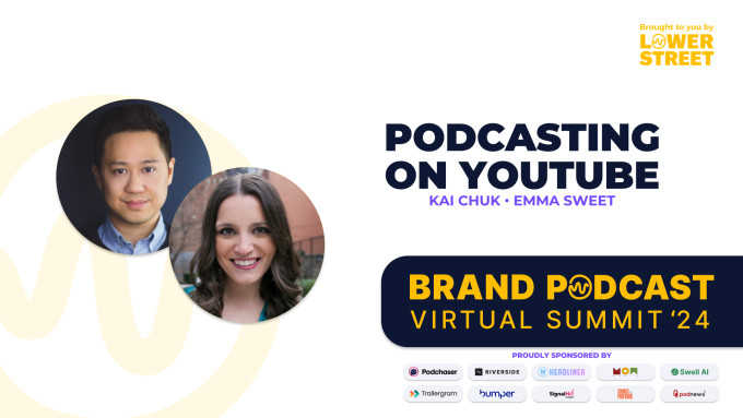 Podcasting on YouTube cover image from the Brand Podcast Summit