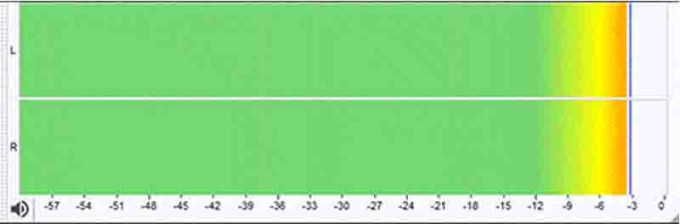 Screenshot of gains levels in the green