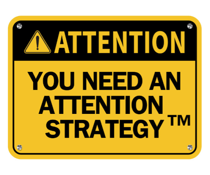 Attention yellow warning sign