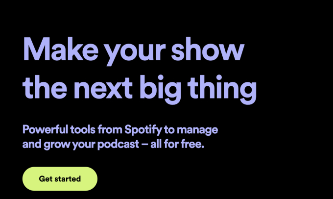 Get started spotify for podcasters