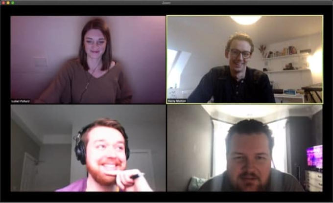 company team zoom call