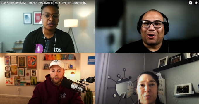 an example of remote recording for a video podcast