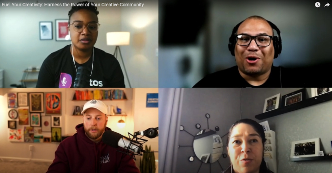 an example of remote recording for a video podcast