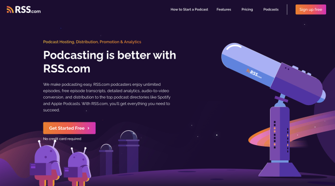 RSS website homepage