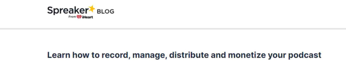Spreaker Blog - Header image